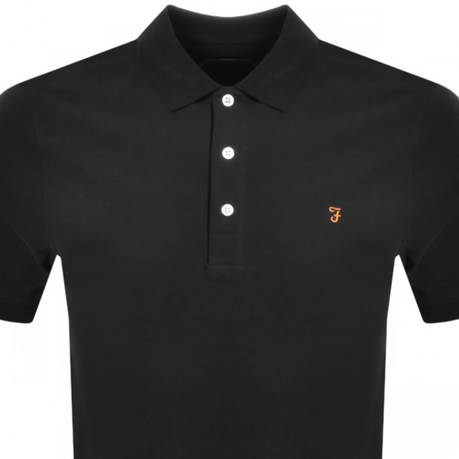 Alternative Image for ProductFarah Vintage Short Sleeve Polo T Shirt Black2